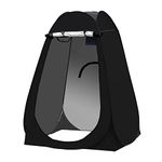 OFCASA Pop up Shower Tent Portable Privacy Shelter Toilet Tent with Carry Bag for Outdoor Camping Fishing Beach Shower Dressing, 150 x 190 cm Black