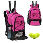 WOLT | Tennis Backpack Tennis Bag for Men Women, Large Tennis Racket Bag with Ventilated Shoe Compartment Holds 2 Rackets,Badminton Squash Racquets, Pickleball Paddles and Balls Accessories