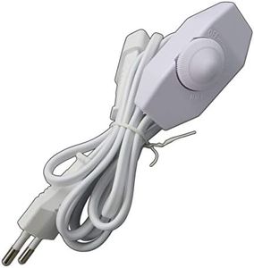 Regulador de intensidad luminosa rotativa, regulable continuamente, para bombillas LED regulables de 1 a 60 W, atenuador de cable silencioso, color blanco