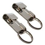 Deezio Belt Key Holder Key Ring Security Belt Clip-on Key Chain, Pack of 2