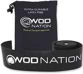 WOD Nation Muscle Floss Bands Recovery Band for Tack and Flossing Sore Muscles and Increasing Mobility : Stretch Band Includes Carrying Case (1 Black)