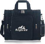 Non-Collapse Bowling Bag, Bowling Ball Bag with 2 Retractable Pockets, Adjustable Bowling Tote Bag with Padded Ball Holder Fit Bowling Bags 1 Ball and Shoes Up to Men Size 14 (Black)