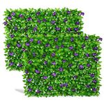 DOEWORKS Expandable Fence Privacy Screen for Balcony Patio Outdoor, Faux Ivy Fencing Panel for Backdrop Garden Backyard Home Decorations - 2PACK