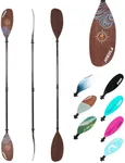 HIKULA Adjustable Carbon Fiber Shaft Kayak Paddle, Kayaking Oars with Reinforced Nylon Blade for Adults, 4 Piece, 86in/220cm to 90in/230cm