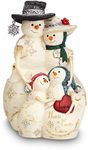 BirchHeart 5-Inch Tall Snowman Family, Reads "Love Holds a Family Close" by Pavilion Gift Company