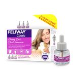 FELIWAY CLASSIC Diffuser Refill 3-Pack - Use with FELIWAY Cat Diffusers - Comforts Cats at Home & Helps Control Unwanted Urine Spraying, Cat Scratching and Hiding (90 Day Supply, FELIWAY Refill C238)