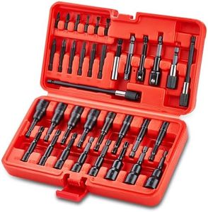 AKM TOOL 35Pcs Magnetic Nut Driver Set, Nut Driver Set for Impact Drill, 1/4" Quick-Change Hex Shank | SAE & Metric | Cr-V Steel, Magnetic Screwdriver Bit W/Drill Bit Extension & Drill Bit Adapter