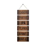 Hanging Wall Bar Décor – Bar Accessories for Home Pub, Beer Signs, Rustic Pub Sign, Man Cave Living Room Art, Bedroom, Bathroom, Kitchen, Patio, and Shed Decorations for House, Vintage Wooden Plaques