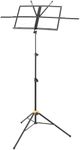 Hercules BS050B Light Weight 3-Section Music Stand with Bag, 120 cm Height, Black/Yellow