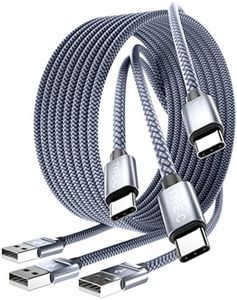 Basesailor USB Type C Charger Cable 3-Pack 3.3/6.6/10FT,Charging Power Cord for Kindle Fire HD 7 12th 2022,10 9th 2019,HD 8 10th 2020,11th 2021 Generation,Samsung Galaxy A03s A13 A53 S10,Steam Deck