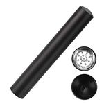 Fortune Nexus Air Tight Smell Proof Metal Cigar Case Tube with Built in Humidifier (Black)