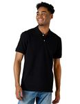 LAPASA Men's 100% Pique Cotton Polo Shirts Short Sleeve Classic Fit Spring/Summer 2024 M19 Black L