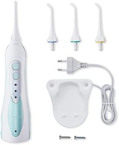 Panasonic EW1311 Wireless Oral Irrigator with Charging Station, 3 Stage Water Jet Intensity, Removable Water Tank, White/Mint Gre