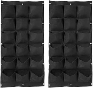 ZOENHOU 2 Pack Total 36 Roomy Pockets Vertical Garden Planter, Wall-Hanging Flower Pot Bags, Felt Wall Mount Balcony Planter Pouch for Herbs, Succulent, Flowers and Vegetables