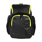 Arena Spiky III Backpack 35 Unisex Travel Sports Gym Backpack for Men and Women, Training Gear Equipment Bag for Swimmers, 35 Liters, Dark Smoke/Neon Yellow