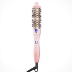 K&K Thermal Brush Keratin Protect Heated Barrel Hot Hair Brush Ionic Smooth Shine Volumize Comb Dual Voltage Hair Straightener Curler Styling Tool 32mm