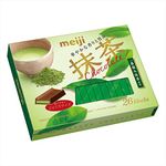 meiji Mini Chocolate Matcha Green Tea Flavor 26 Blocks Bite Sized Inside (Pack Of 2) (Made In Japan) - 296 Gram