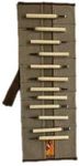 Bull Tools BT 18-504 Wood Working & Carving Tool Storage Organizer Tool Roll Dyed Heavy Weight Cotton Canvas 24 Pocket(Washed Olive Drab)