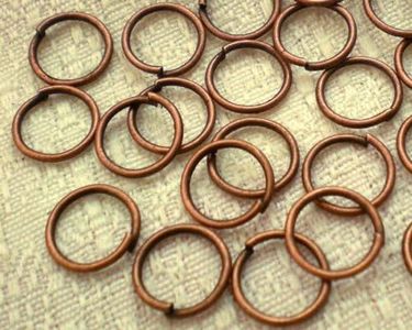 100pcs Antiqu Copper Open Jump Rings 10mm/18GA ~Jewelry Findings~