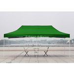 Invezo 10 x 20 feet Gazebo Tent for Outdoor (35 kgs, Semi Premium, Dark Green) Water Proof Tent - 2 Minute Easy Installation Gazebo Tent