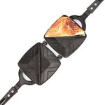 Magnus Optima Quick Heating Gas Compatible Toaster with Non stick Coating and Bakelite Handle 2 Cut Design, Easy Release, Ergonomic Bakelite Handle, PFOA- Free