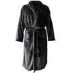 HOMELEVEL Flannel Oversize Bathrobe Unisex for Women and Men Dressing Gown Sauna Dressing Gown Travel Dressing Gown Cosy Soft Sauna Dressing Gown