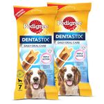 Pedigree Dentastix Oral Care Dog Treat for Adult Medium Breed (10-25Kg), (7 Sticks) 180 g Weekly Pack (Pack of 2)