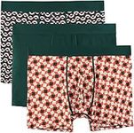 JustWears Everyday Mens Boxer Briefs, 3 Pack | Breathable Anti-Chafe Underwear with Moisture-Wicking MicroModal Air Cool Fabric | Ergonomic Support | Seamless Sustainable Boxers for Men | Pants Gift