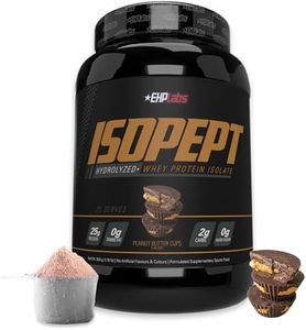 IsoPept Hydrolyzed Whey Protein Powder by EHPlabs - 100% Whey Protein Isolate & Hydrolysate, 25g of Protein, Non-GMO, Gluten Free, Fast Absorbing, Easy Digesting, 25 Serves (Peanut Butter Cups)