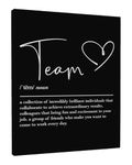 CarOptics Team Inspirational Quote Wall Art Canvas - Team Work Motivational Quotes Wall Art Decor for Home, Office, Workplace, 12 x 16 Inch(Black)