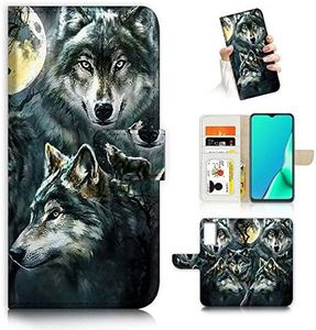 for Samsung A13,for Samsung Galaxy A13 5G / 4G, Designed Flip Wallet Phone Case Cover, A31043 Spiritual Wolf 31043