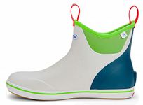 Xtratuf Men's Waterproof Slip Resistant Breathable Lightweight Rubber Performance Ankle Deck Boat Fishing Boots, Grey, 9 UK