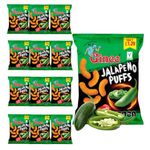 Ginco Jalapeno Puff Crisps (12 x 100g) - Jalapeno Crisps Multi Pack Crisps | Crisps Bulk Spicy Snacks, Jalapenos Crisps Chips | Crisps Pantry, Crisps Bulk Sharing Crisps | Pub Snacks Sharing Bag