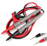 Vadda Bai Multimeter Cord Probe Set Test Cable Pair 10A Sharp Lead Needle Set Digital Multi Meter Detector Lead Wire Probes (1Set) Black, Red