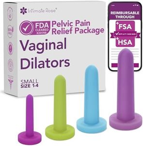 Intimate Rose Small 4-Pack Silicone Dilators for Women & Men, Sizes 1-4