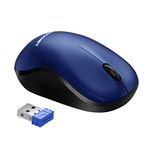 TECKNET Wireless Mouse for Laptop, 2.4GHz USB Mini Computer Mice, 1200 DPI Optical Small Portable Cordless Mouse Compatible with PC, Mac and Linux, 18 Months Battery Life-Blue