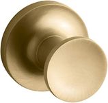 KOHLER 14443-2MB Purist Robe Hook, Robe Hooks for Bathroom, Robe Hooks for Wall, Vibrant Brushed Moderne Brass