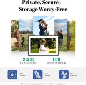 Pexar 11" WiFi Digital Photo Frame – Touchscreen, HD Display