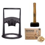 Kindling Cracker Original Firewood Splitter Bundle Including Sledge Hammer and Natural Firelighters