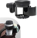 Lusinus Stroller Cup Holder Compatible with YOYO/YOYO2/YOYO3 – 2-in-1 Adjustable Double Cup Holder with 360° Rotating Clamp – Fits Baby Bottles, Coffee Cups, Travel Mugs