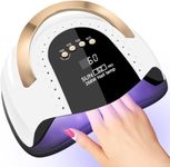 268W UV Nail Light, LKE Nail Dryer UV Light for Gel Nails, 4 Timers UV LED Nail Lamp for Gel Nails Professional Nail Lamp UV Light, 57Pcs Lamp Beads and Automatic Sensor for Home and Salon Use