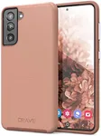 Crave Dual Guard for Galaxy S21 Case, Shockproof Protection Dual Layer Case for Samsung Galaxy S21, S21 5G (6.2 inch) - Blush