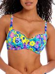 Freya Garden Disco Sweetheart Padded Underwire Bikini Top (204303), Multi, 36DD