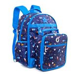 J World New York Kids' Duet Backpack with Detachable Lunch Bag, Spaceship, One Size