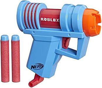 NERF Roblox - Mad City: Plasma Ray Dart Blaster - Code To Unlock In-Game Item - 2 Nerf Elite Darts - Inspired By Roblox Video Game - Outdoor Games and Toys for Kids - Boys and Girls - F2497 - Ages 8+