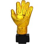 Healifty Golden Glove Trophy Gold Trophy Awards Gold Plated Soccer Trophy Resin Soccer Goalkeeper Trophy Party Favors