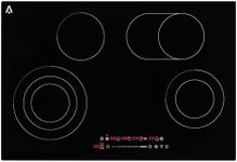 GarveeTech Burner Electric Cooktop - 30" 7900W Ceramic Glass Radiant Electric Stovetop Built-in Stove Top, Ceramic Glass Radiant Stovetop, Kid Safety Lock, Timer, 240V,BLACK