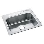 Sterling 11403-3-NA Southhaven 25-inch by 22-inch Top-Mount Single Bowl Kitchen Sink, Stainless Steel