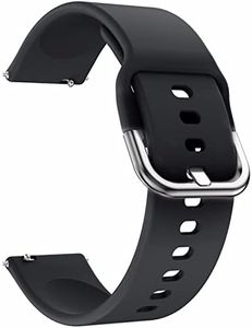 20mm Soft Silicone Band for Samsung Galaxy Watch Active 2 (40mm) (44mm), MOIHSING Replacement Sports Strap for Galaxy Watch 3 (41mm) / Active/Galaxy Watch (42mm) Wristband for Women Men (Black)