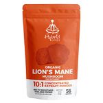 HYBRID HERBS – Organic Lions Mane Mushroom Powder 10X Strength - Nootropic Brain Supplement for Focus Memory & Concentration | Lion’s Mane HIGH Potency 10:1 Extract - 56 Serving (56g)